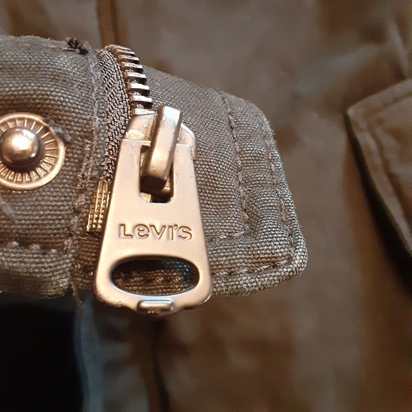 LEVI MILITARY SHERPA LINED TRUCKER ZIP UP BLACK DENIM JACKET MENS SIZE XXL - Picture 15 of 16